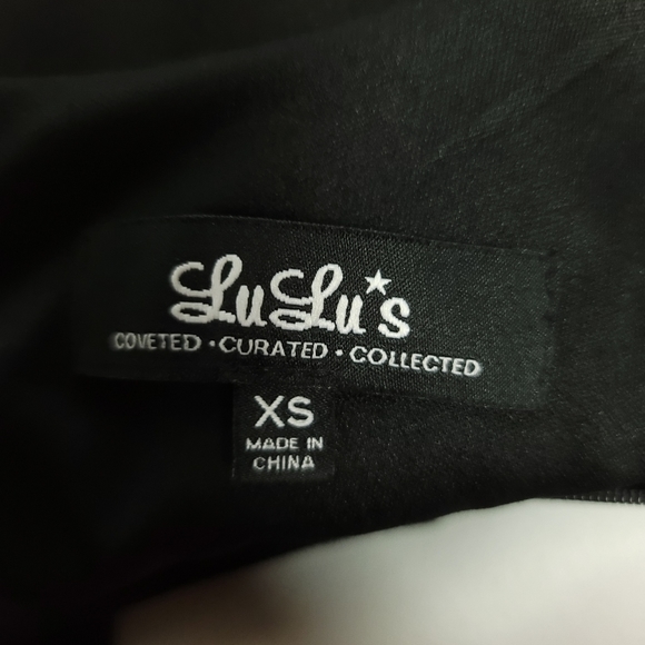 LULU'S Fit & Flare Longsleeved Cutout Mesh Cuff & Hemline Dress Blk XS - Picture 6 of 9